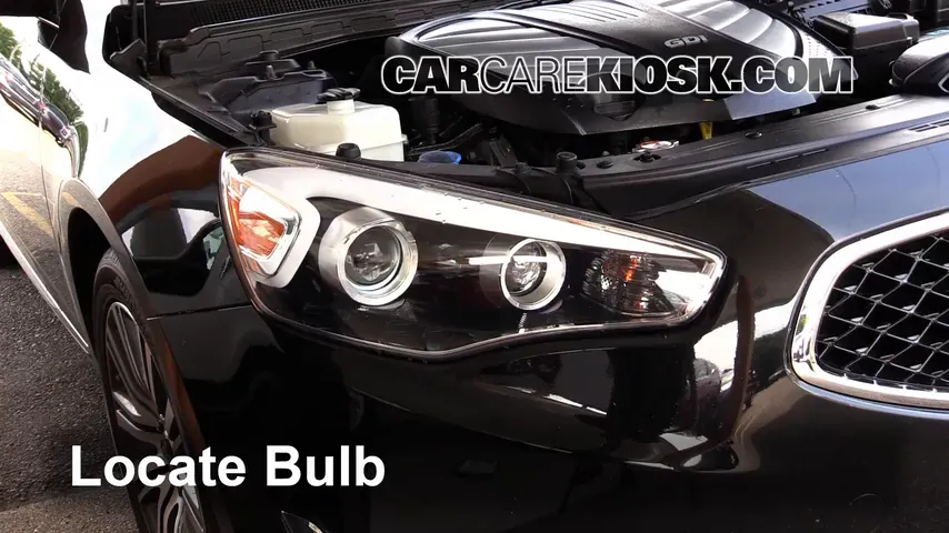 2014 Kia Cadenza Premium 3.3L V6 Lights Highbeam (replace bulb)